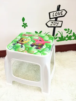 Home outdoor printed cartoon plastic stool chair