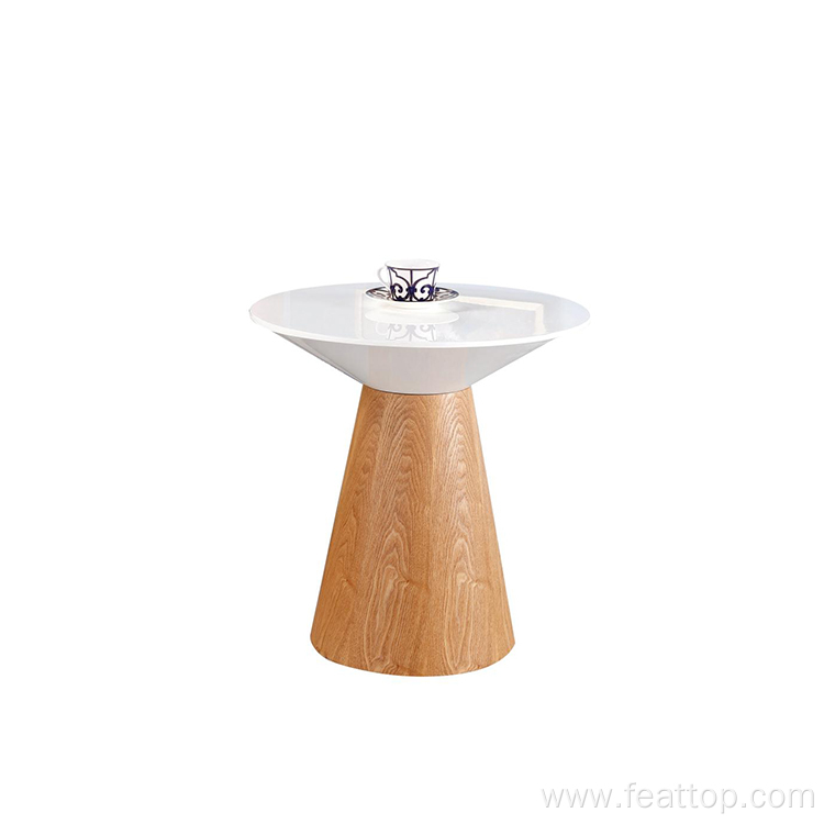 white round table top MDF center coffee table