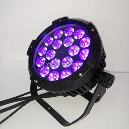 Waterproof 18x18W RGBWA UV LED PAR Light 6in1 Outdoor PAR 64 Light PAR CAN