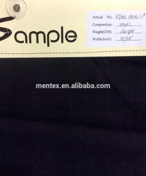 100% cotton check fabric for srping coat