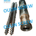 Gpm Extruder 65/132 Twin Conical Screw Barrel for PVC Pipe, WPC Extrusion