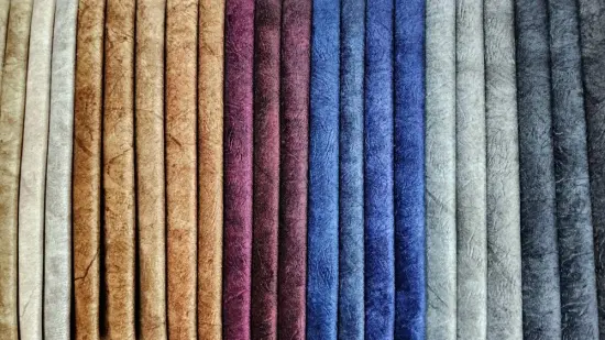 100% Polyester Embossing Printing Velvet Sofa Fabric