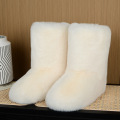 Botas de neve moda as botas de pele falsa