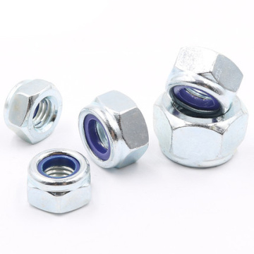 Biru Putih Zink Gred 10 Nylon Masukkan Locknuts