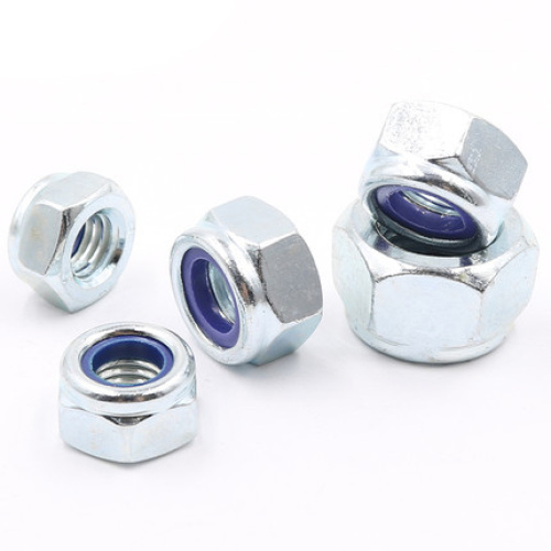 Blue White Zinc Grade 10 Nylon Insert Locknuts