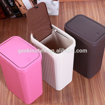 PP plastic waste bin press type trash can for household