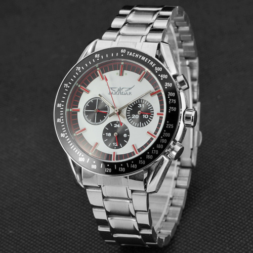 Three Sub-dial Stainless Steel Mens Tourbillon Watch