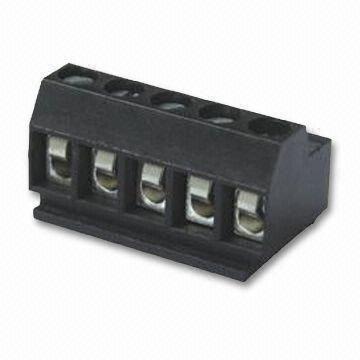 PCB Terminal Block in 5.00mm Pitch, Max Soldering Temperature Range of -40 to +105 Degrees Celsius