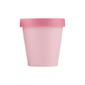 Cor de rosa branco de atacado 50ml 100ml 200ml de sorvete vazio plástico pp jarra de jarra de cera Cosmética