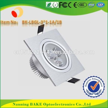 high power Super Bright 3w led beans gall light, 3w aluminum square led ceiling light