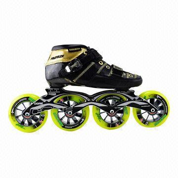 Roller skates/adjustable hard boot roller skates, PP chassis, TPR brake and PVC wheels