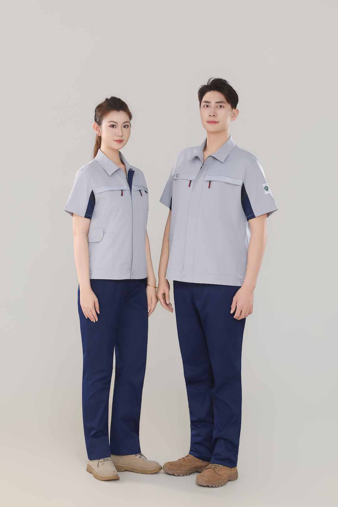 গ্রীষ্মের ছোট-হাতা শীর্ষ - গাঢ় ধূসর