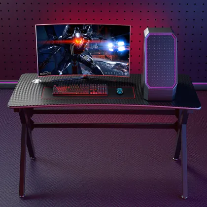 Black Gaming Desktop Computer on Office Desk