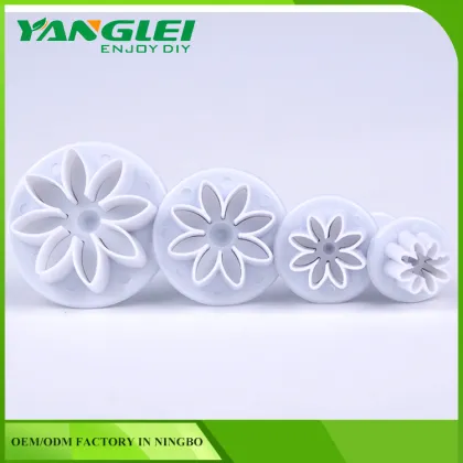 3pcs set fondant sheeter Bellis perennis shaped plunger cutter
