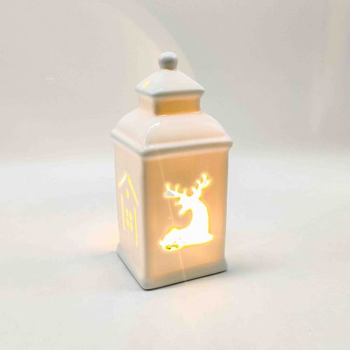 Lanterna LED de cerâmica House Deer