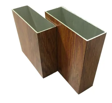 Wood grain aluminum alloy square tube