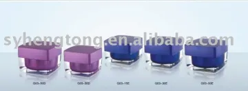 Square acrylic cream jar