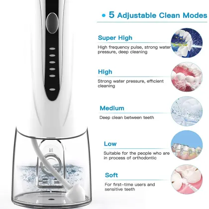 H2Ofloss Portable Electric Oral Irrigator Toothbrush Pump Water Flosser