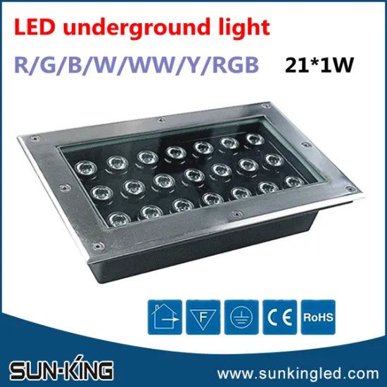 High power waterproof ip65 led rectangular underground light 21W led recessed driveway lights inground lamp