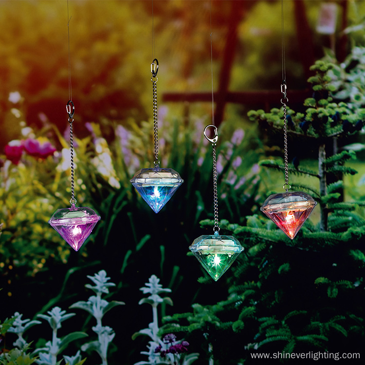 Diamond-Shape Garden Yard Decoration Hanging Solar LED Light