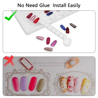 Wholesale Plastic Nail Color Swatch Book 120 Nail Swatch Color Card Display Book