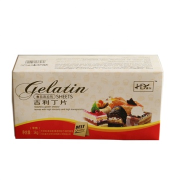 Foglio di gelatina halale commestibile in oro eu