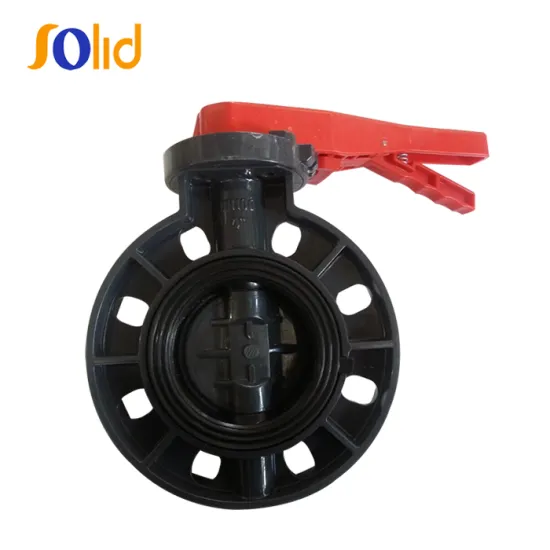 Manual Hand lever Plastic DN100 PVC Butterfly Valve