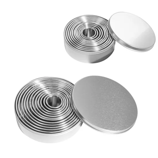 Round Stainless Steel Cookie Cutters Set: Graduated Circle Molds for Donuts, Pastries, and Biscuits