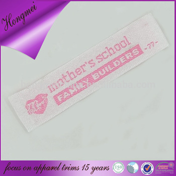 Cloth polyester woven label satin needle loom woven label