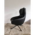 La chaise en cuir de salon accent moderne