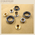 12mm Round Metal Brass Eyelet com Crystal Rhinestone