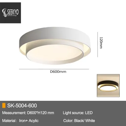 LED Acrylic Round Ceiling Lighting Lamp For Bedroom