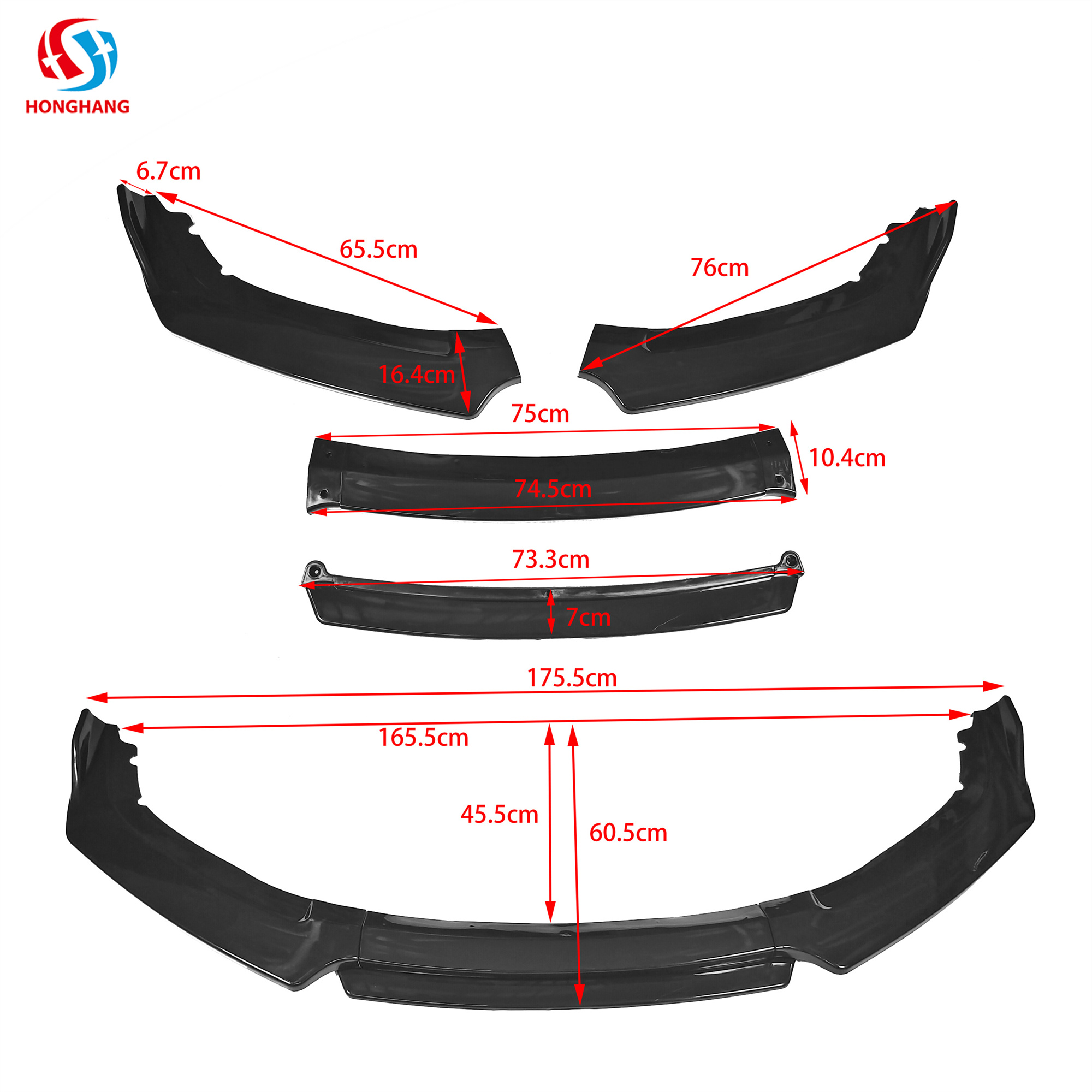 Universal Car Front Bumper Lip Kit With Spoiler And Splitter For All ...