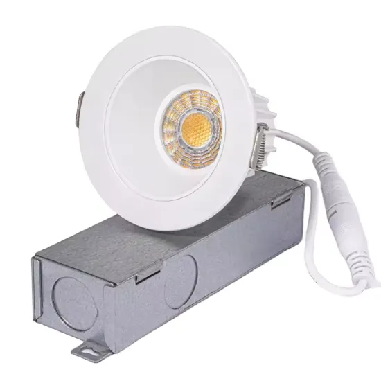Round Square Shape COB Recessed Anti-Glare LED Downlight ETL Listed