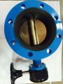 Ganda flange gear-box besi cor butterfly valve