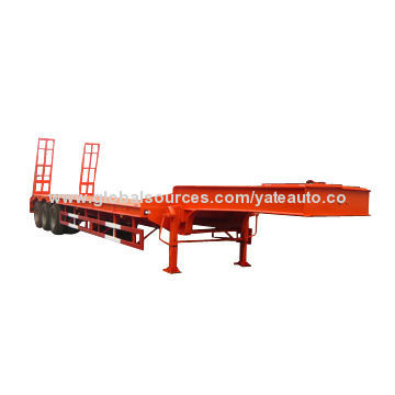 Low Bed Semi Trailer, 13T Fuwa Axle, 11.00R20 Tire, 60T Load Capacity, Sized 13 x 3 x 1.8m