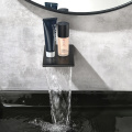 Matte Black Wall Mount Waterfall Faucet Spout