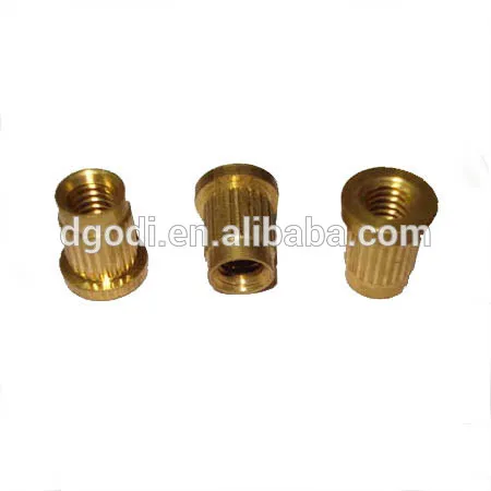 custom made inner threaded straight knurling knob brass insert supplier