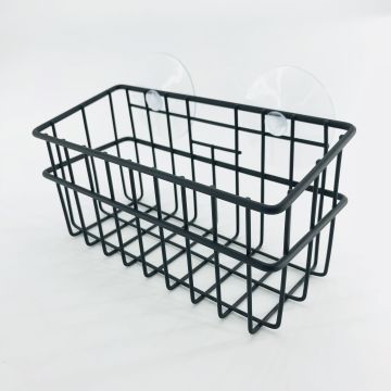Porta di spugna del cestino del cesto di stoccaggio di aspirazione per filo metallico per organizzazione del bagno