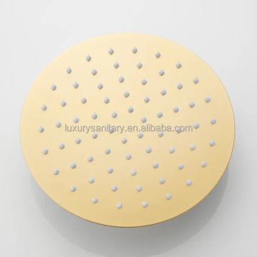 SS304 Round Gold Brush Ultrathin Rainfall Shower Head Sprayer