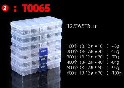 Iseama Hook Sets 500pc/Box 3#-12# Carp Fishing Hooks T0065