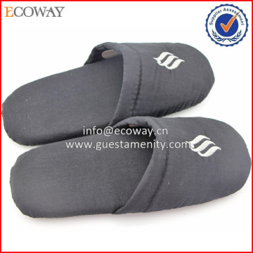 Factory OEM High Quality Black Disposable Hotel Eva Man's Slippers