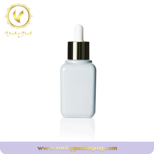 Skin care white glass cream bottle cosmetic use