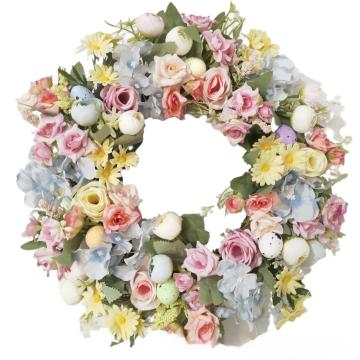 Heißer Verkauf blau grünes Blüte Seiden Rosenkranz für Hochzeit und Feiertage