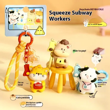 Cute Pet Squeeze Keychain - Creative Office Buddy Gift