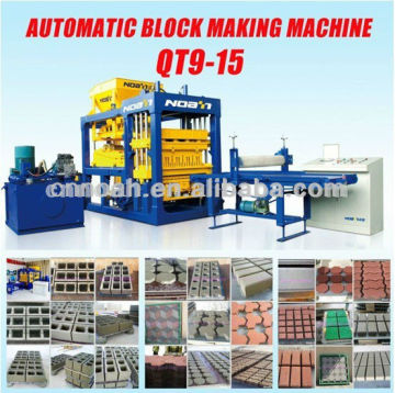 Most advanced QT9-15 fully automatic concrete block machine line