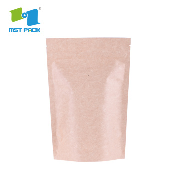 Tilpasset trykt Kraft Paper Doypack Emballasje for kaffe