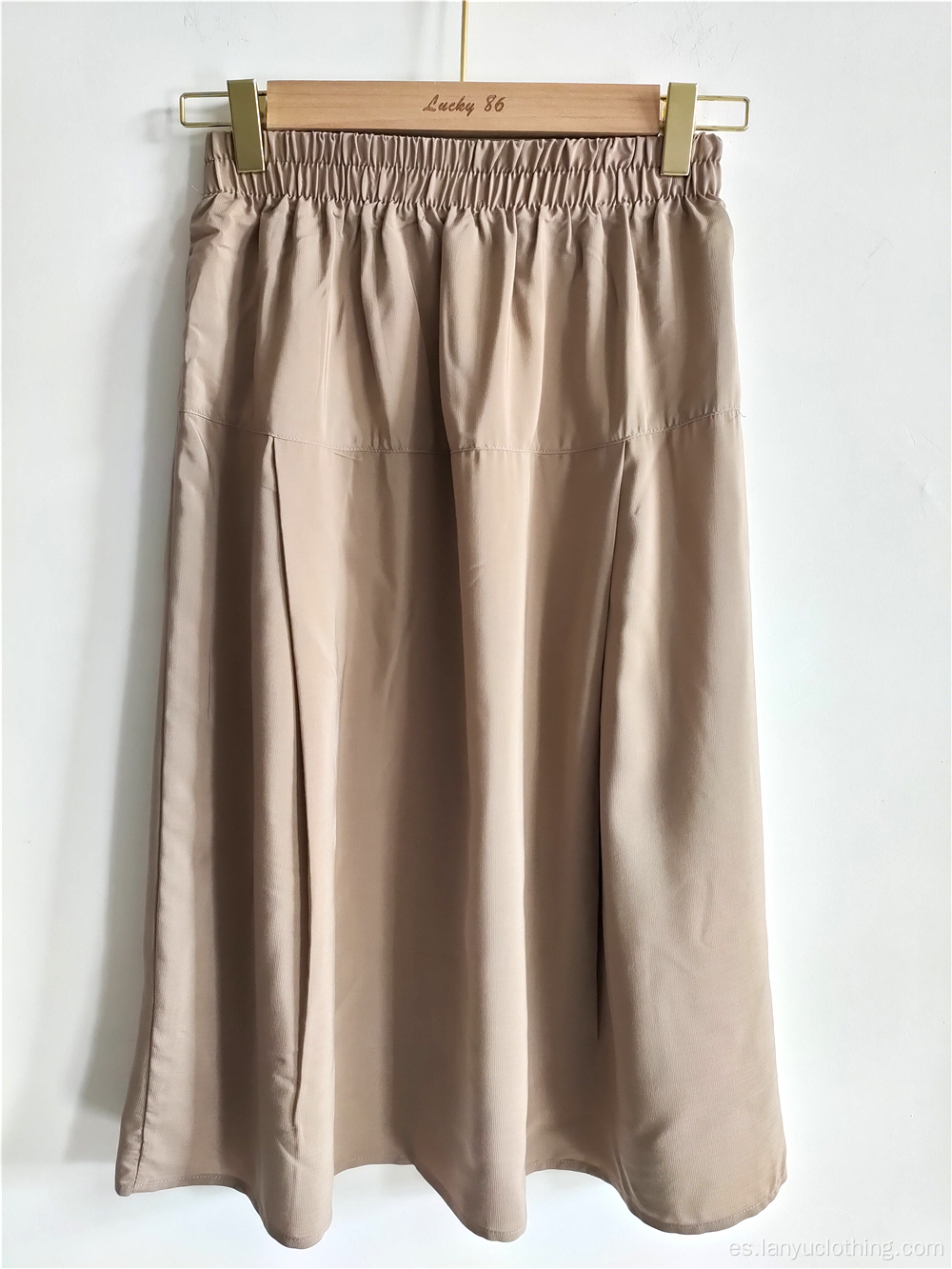 Falda beige casual de mujer para la primavera