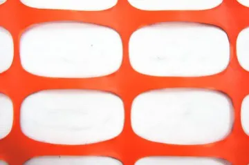 Plastic netting temporary safety fence