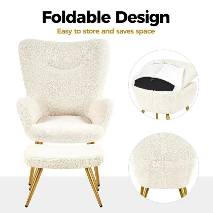 Ivory Downy Soft Backrest Barrel Chair